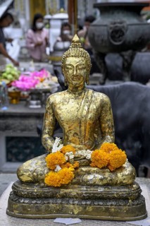 Buddha statue in Wat Phra Kaew, Temple of the Emerald Buddha, Bangkok, Thailand