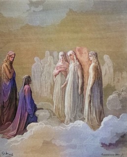Illustration for Paradiso, the Divine Comedy by Dante Alighieri Canto by Gustave Dore 1832-1883,