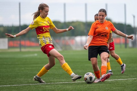LUBIN, POLAND - SEPTEMBER 11, 2024: Football women match Polish Central Youth League CLJ U-16