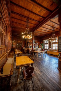 Historic guest room in the Berliner Hütte, Alpine Club hut, Berliner Höhenweg, Zillertal Alps,