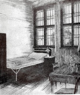 Adolf Hitler's cell at the fortress in Landsberg am Lech. Cell number 7 of the former fortress in
