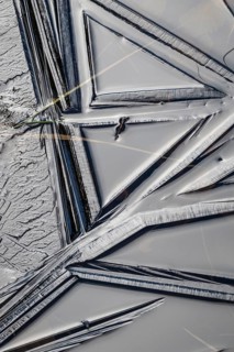 Abstract ice structures, Norrbotten, Lapland, Sweden, September 2024