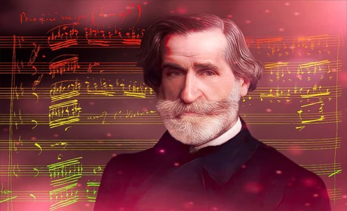 Giuseppe Verdi, 1813 – 1901, Italian opera composer, autograph notesheet from Don Carlos, digitally