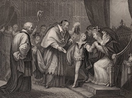 Edward V, Duke of York, parting with his mother, Elizabeth Woodville, Queen consort of England,