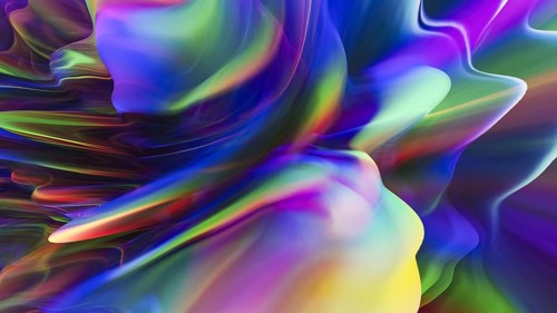 This image captures the dynamic essence of holographic 3D extrusions with a vivid interplay of