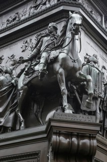 Historical equestrian statue of Frederick the Great at the Forum Fridericianum from 1839-1851,