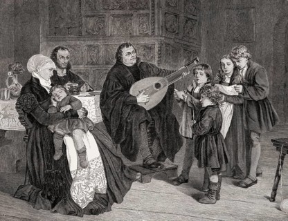 Martin Luther, theologian and reformer, with his family, 1536