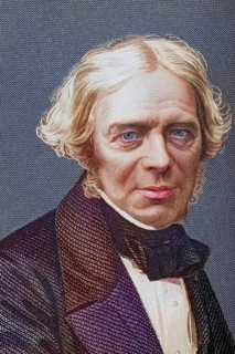 Michael Faraday, 1791-1867, British scientist. Painted by DJ Pound after a photograph by Mayall.
