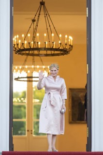 Julia Klöckner (President of the German Bundestag) arriving at the festive dinner to mark the 60th