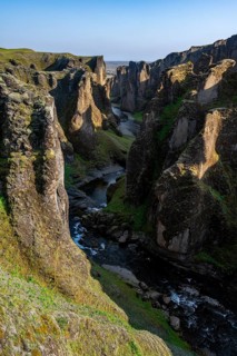 Fjaðrárgljúfur Canyon, Fjadrargljufur, deep gorge, near Kirkjubæjarklaustur, South Iceland, Iceland