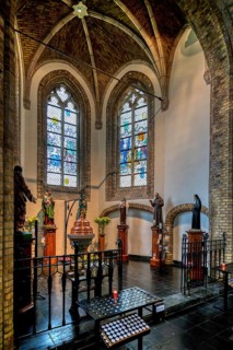 Our Lady Church, Central nave and chapels, Nieuwpoort, West Flanders, Belgium