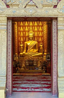 Buddha image at Wat Sensoukaram, Luang Prabang, Laos