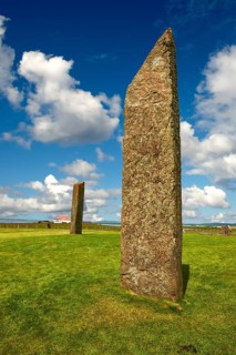Neolithic Standing Stones of Stenness, Isle of Orkney, Scotland, United Kingdom