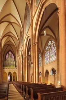 Gothic St. Catherine's Church, interior view, Oppenheim, Rhine-Hesse region, Rhineland-Palatinate,