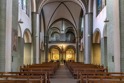 Interior of St. Patrokli Cathedral in Soest, North Rhine-Westphalia, Germany