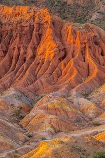 Red rocks, canyon of eroded sandstone formations, red and orange sandstone rocks, fairytale gorge,