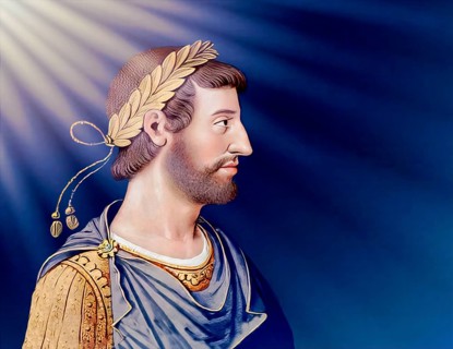 Hadrian or Publius Aelius Hadrianus Augustus, 76 - 138, Roman emperor, digitally edited