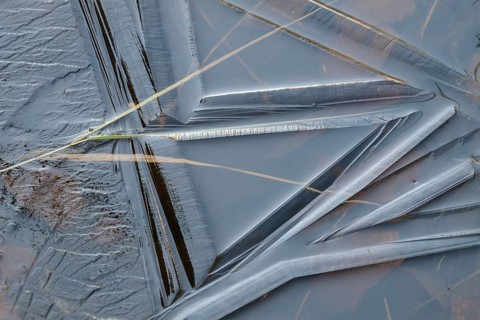 Abstract ice structures, Norrbotten, Lapland, Sweden, September 2024