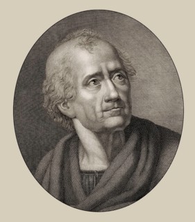 Portrait of Friedrich Gottlieb Klopstock, 1724, 1803, German poet, digitally edited