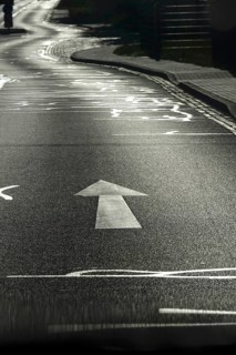 Repaired road, symbolic image of need for renovation, Germany