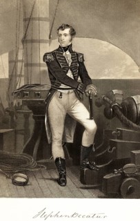 Stephen Decatur Junior (1779-1820) naval officer, successes in the Mediterranean through gunboat