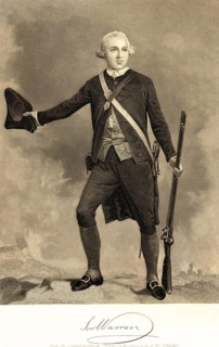 Joseph Warren (1741-1775) portrait of famous American, physician, major general, officer in the