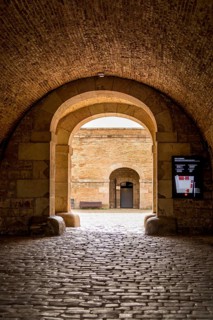 Montjuic Castle old military fortress on Montjuic Mountain overlooking the city, barcelona, spain