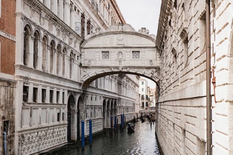 Stunning architecture of Venice, Italy, as captured in this image of an iconic stone bridge over a