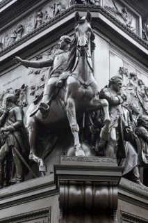 Historical equestrian statue of Frederick the Great at the Forum Fridericianum from 1839-1851,