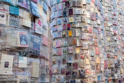 'The Parthenon of Books' by the Argentinian conceptual artist Marta Minujin, banned books,