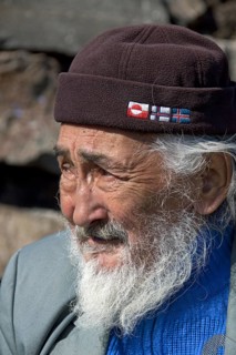 Portrait of elderly Inuit man from Uummannaq, North-Greenland, Greenland