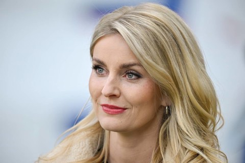 SKY presenter reporter Lisa Hofmann portrait soccer Bundesliga, Voith-Arena, Heidenheim,