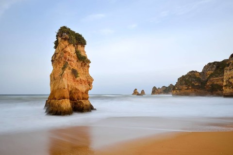 Rocks on the beach, Praia Dona Ana, Lagos, Algarve, Portugal