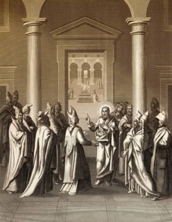 The Great Commandment, New Testament, steel engraving 1853, digitally restored