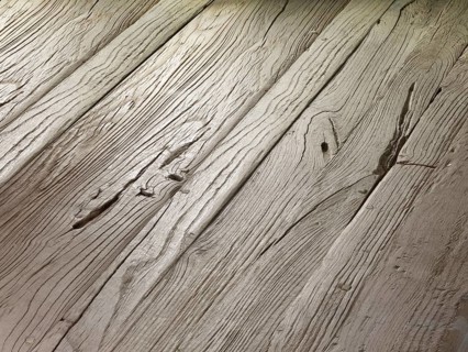 Wooden table, surface structure, detailed view