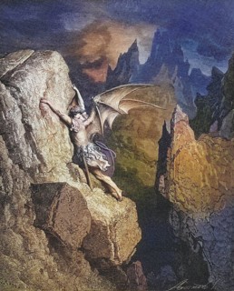 Illustration by Gustave Dore (1832-1883) for Paradise Lost, The Paradise Lost, published in 1667,
