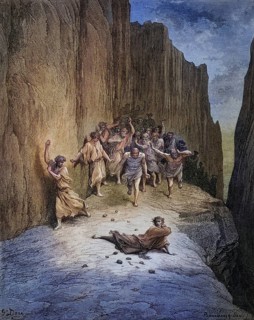 Illustration by Gustave Dore (1832-1883) for Purgatory by Dante Alighieri Canto, Inferno, Hell,