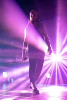 Egor Shkutko, singer of Molchat Doma live at the Tempodrom in Berlin on 23 November 2024