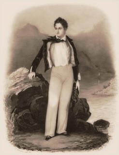 George Gordon Noel Byron, 6th Baron Byron of Rochdale, 1788, 1824, British poet, digital edited