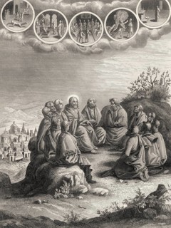 Sermon on the Mount, Anger should be restrained, Gospel of Matthew, 1853, digitally restored