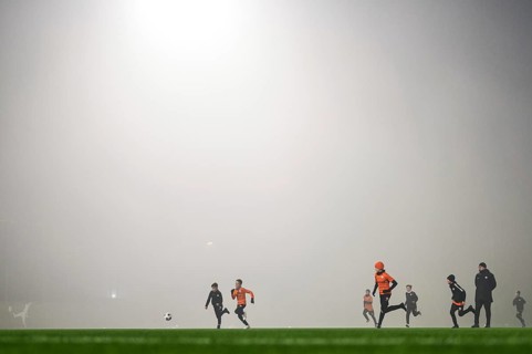 LUBIN, POLAND - DECEMBER 13, 2023: Training of youth team Football Academy KGHM Zaglebie