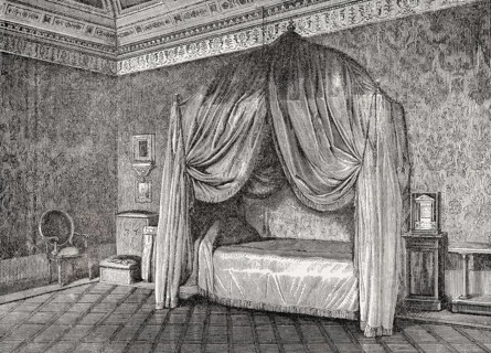 The bedroom of pope Pius IX, Vatican City, Rome, Italy, 19th Century