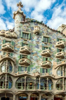 Casa Batllo modernism design by Antoni Gaudi, old town, barcelona, spain