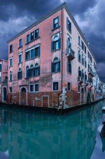 Canal with historic houses in the old town, Venice, Veneto, Italy