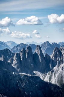 Three Peaks, jagged mountains, Sesto Dolomites, South Tyrol, Italy