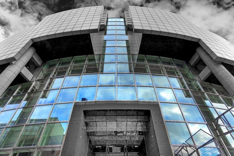 Entrance to Bastille Opera House, Place de la Bastille, Paris, France