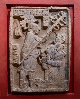 Mayan relief, British Museum, London, London region, England, Great Britain
