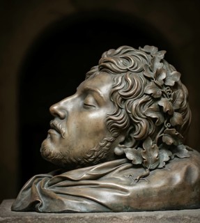 Theodor Körner, on the grave, symbolic image poet, writer, author, personality, patriot, Napoleon,