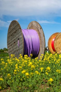 Bönen, North Rhine-Westphalia, Germany - Internet broadband expansion in the countryside,