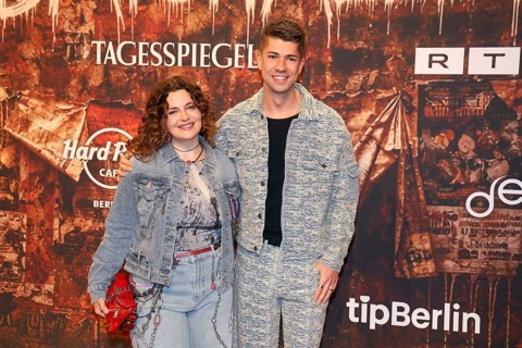 Ronja Forcher and Maximilian Seitz at the premiere - We Are Alive - The Berlin Musical on 21.03